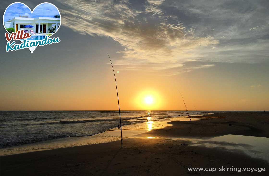 pêche surf casting sur la plage de cap skirring